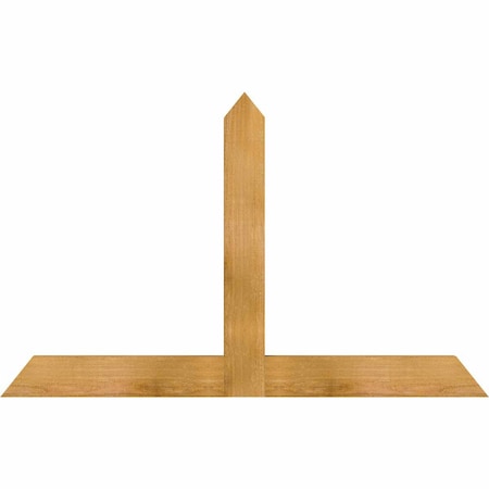 Ekena Millwork Portland Rough Sawn Timber Gable Bracket, Western Red Cedar, 48"W x 30"H x 2"D x 4"F, 15/12 Pitch GBW048X30X0204POR00RWR